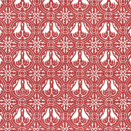 Red Traditional Toscana Print Paper ~ Rossi Italy ~ Xylography